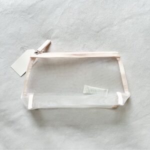 Erborian Mesh Cosmetic Bag with Pink Trim